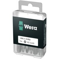 Wera 855/1 Z DIY SiS 05072403001 Kruis-bit PZ 1 Gereedschapsstaal Taai D 6.3 10 stuk(s)