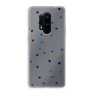 Blauwe stippen: OnePlus 8 Pro Transparant Hoesje