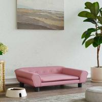 VidaXL Hondenmand 70x48x22 cm fluweel roze VidaXL Hondenmand 70x48x22 cm fluweel roze