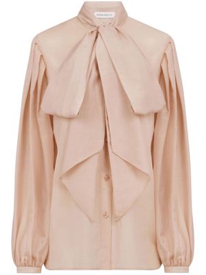 Nina Ricci chemise à col lavallière - Tons neutres