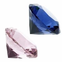 Nep edelstenen/diamanten van glas 4 cm doorsnede roze en blauw