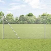 VidaXL Afrasteringspaal zilver 10 x 1,6 m (12 x 12 mm gaas) staal