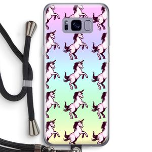 Musketon Unicorn: Samsung Galaxy S8 Plus Transparant Hoesje met koord