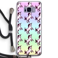 Musketon Unicorn: Samsung Galaxy S8 Plus Transparant Hoesje met koord