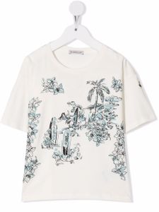 Moncler Enfant t-shirt à imprimé graphique - Blanc