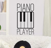 Muursticker Piano Player Muursticker Piano Player