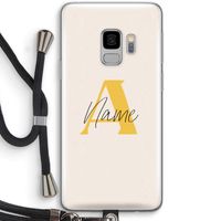 Amber Script: Samsung Galaxy S9 Transparant Hoesje met koord