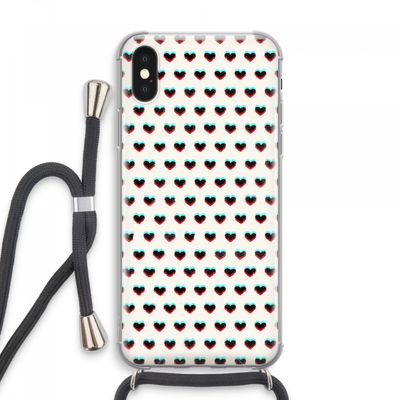Hartjes: iPhone XS Max Transparant Hoesje met koord
