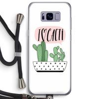 I love cacti: Samsung Galaxy S8 Plus Transparant Hoesje met koord