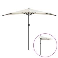 The Living Store Parasol Halfrond - Zandkleurig - 300 x 155 x 223 cm - 38mm paaldiameter - UV-beschermend polyester - thumbnail