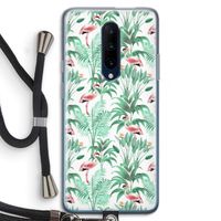 Flamingo bladeren: OnePlus 7 Pro Transparant Hoesje met koord Flamingo bladeren: OnePlus 7 Pro Transparant Hoesje met koord