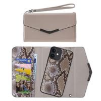Mobilize 2in1 Elegant Magnet Clutch Apple iPhone 12/12 Pro Beige Snake