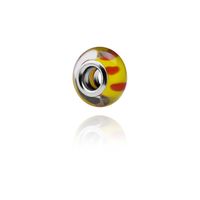 Bead voor beadsarmbanden Glas / Chirurgisch staal 316L Beads