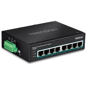 Trendnet TI-PE80 netwerk-switch Unmanaged Fast Ethernet (10/100) Power over Ethernet (PoE) Zwart