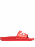 Palm Angels claquettes à logo imprimé - Rouge