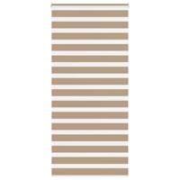 VidaXL Zebra blind 110x200 cm stofbreedte 105,9 cm polyester zandbruin