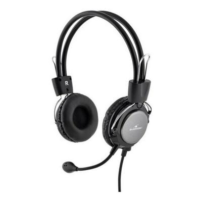 Hoofdtelefoon met microfoon Bluestork MC-201 Zwart/Zilverkleurig