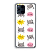 Meow: Oppo Find X3 Transparant Hoesje