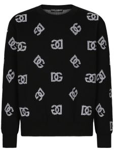 Dolce & Gabbana sweat à logo DG en jacquard - Noir