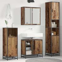 Badkamermeubelset 3 pcs Oud hout 65 x 33 x 60 cm Bewerkt hout