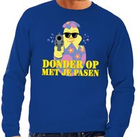 Fout paas sweater blauw donder op met je Pasen voor heren