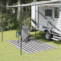 VidaXL Tenttapijt 200x300 cm antracietkleurig en wit