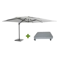 4 Seasons Outdoor Hacienda Antraciet/Lichtgrijs met Parasolvoet
