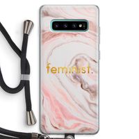 Feminist: Samsung Galaxy S10 Plus Transparant Hoesje met koord