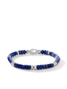 David Yurman bracelet Hex Bead en argent sterling serti de lapis - Bleu