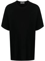 Yohji Yamamoto t-shirt en coton à col rond - Noir