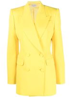 Alexander McQueen blazer en laine à boutonnière croisée - Jaune