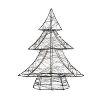 LED Kerstversiering Boom 40 cm Zwart Metaal met Warm Witte LEDs