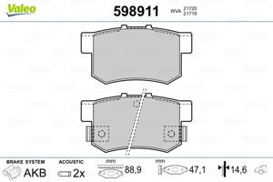 Valeo Remblokset 598911