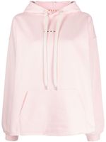 Marni hoodie en coton à logo imprimé - Rose