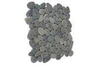 Pebble Stones on net, Schwarz 30x30 cm