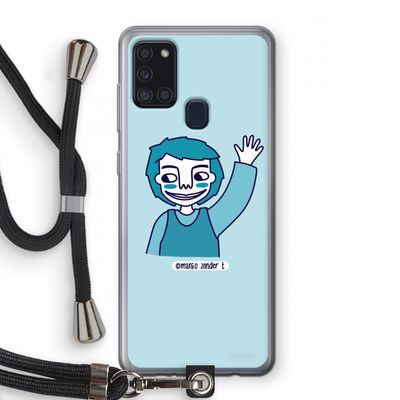 Zwaai: Samsung Galaxy A21s Transparant Hoesje met koord