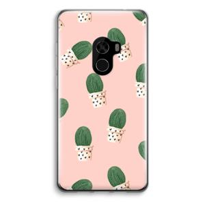 Cactusprint roze: Xiaomi Mi Mix 2 Transparant Hoesje