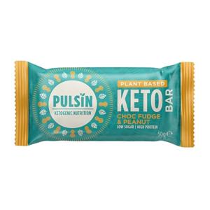 Pulsin Choc Fudge & Peanut Keto Bar (50 gr)