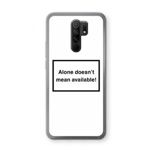 Alone: Xiaomi Redmi 9 Transparant Hoesje