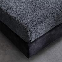 Hoeslaken Teddy - 180x200cm - Antraciet - Fresh And Co - Dekbed-Discounter.nl