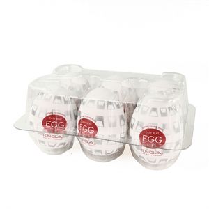 Tenga Egg Boxy Eivormige masturbator Thermoplastische elastomeer (TPE)