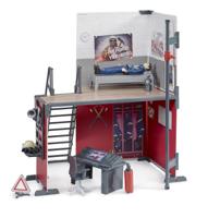 bruder Bworld Brandweerkazerne met brandweerman 62702 decors - thumbnail