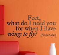 Sticker quote Feet Frida Kahlo