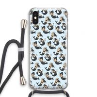 Zeemeermin: iPhone XS Transparant Hoesje met koord