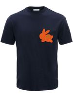 JW Anderson t-shirt en coton à logo brodé - Bleu