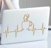 Koffie op de lifeline laptop sticker