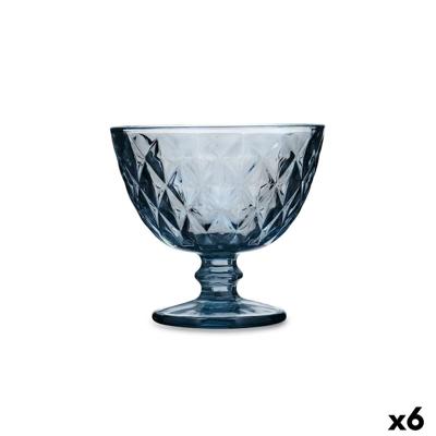 Glas voor ijs en milkshakes Quid Maia Blauw Glas 300 ml (6 Stuks)