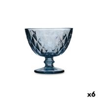 Glas voor ijs en milkshakes Quid Maia Blauw Glas 300 ml (6 Stuks)