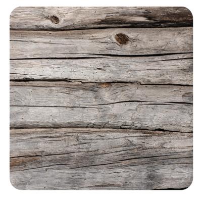 Houten planken look print onderzetters - 45x stuks - bierviltjes - karton - grijs - voor glazen