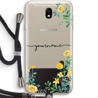 Gele bloemen: Samsung Galaxy J7 (2017) Transparant Hoesje met koord